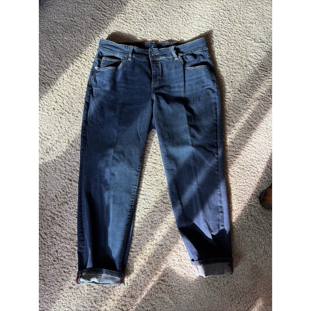 JAG Dark Blue Carter High Rise Girlfriend Jeans Pants Zip 5 Pocket 18W EUC!